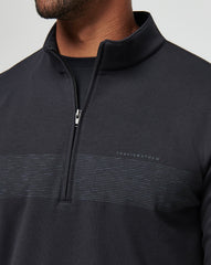 Upgraded Fleece Chest Stripe Quarter Zip - Travis Mathew