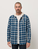 Cloud Flannel Hooded Button-Up - Travis Mathew