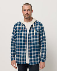 Cloud Flannel Hooded Button-Up - Travis Mathew
