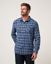 Cloud Flannel Plaid Button-Up - Travis Mathew
