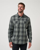 Cloud Flannel Plaid Button-Up - Travis Mathew