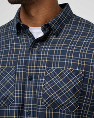 Cloud Flannel Plaid Button-Up - Travis Mathew