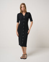 Cloud Rib Polo Midi Dress - Travis Mathew