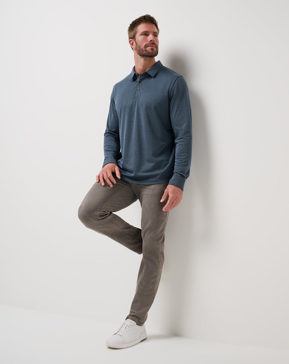Handsome Town Long Sleeve Polo - Travis Mathew