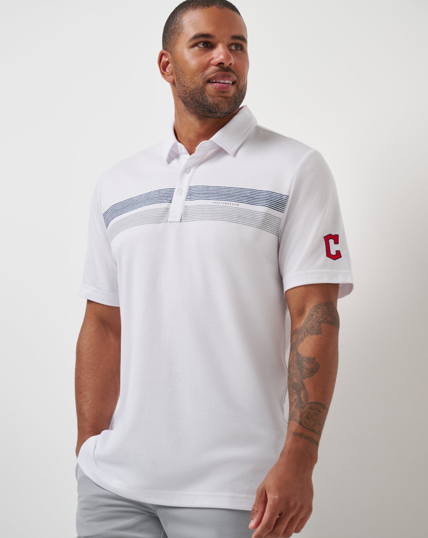 Cleveland Guardians Top Recruit Polo - Travis Mathew