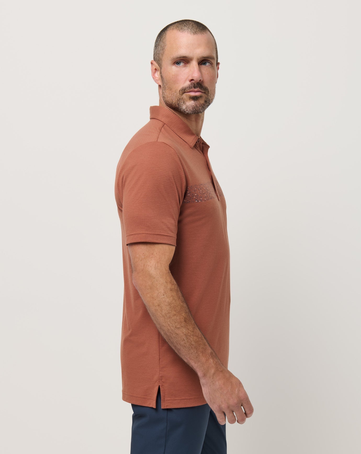 The Heater Chest Stripe Polo - Travis Mathew