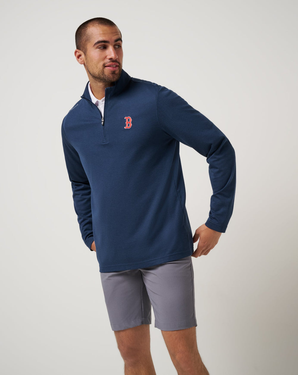 Boston Red Sox Time To Tailgate Quarter Zip - Travis Mathew