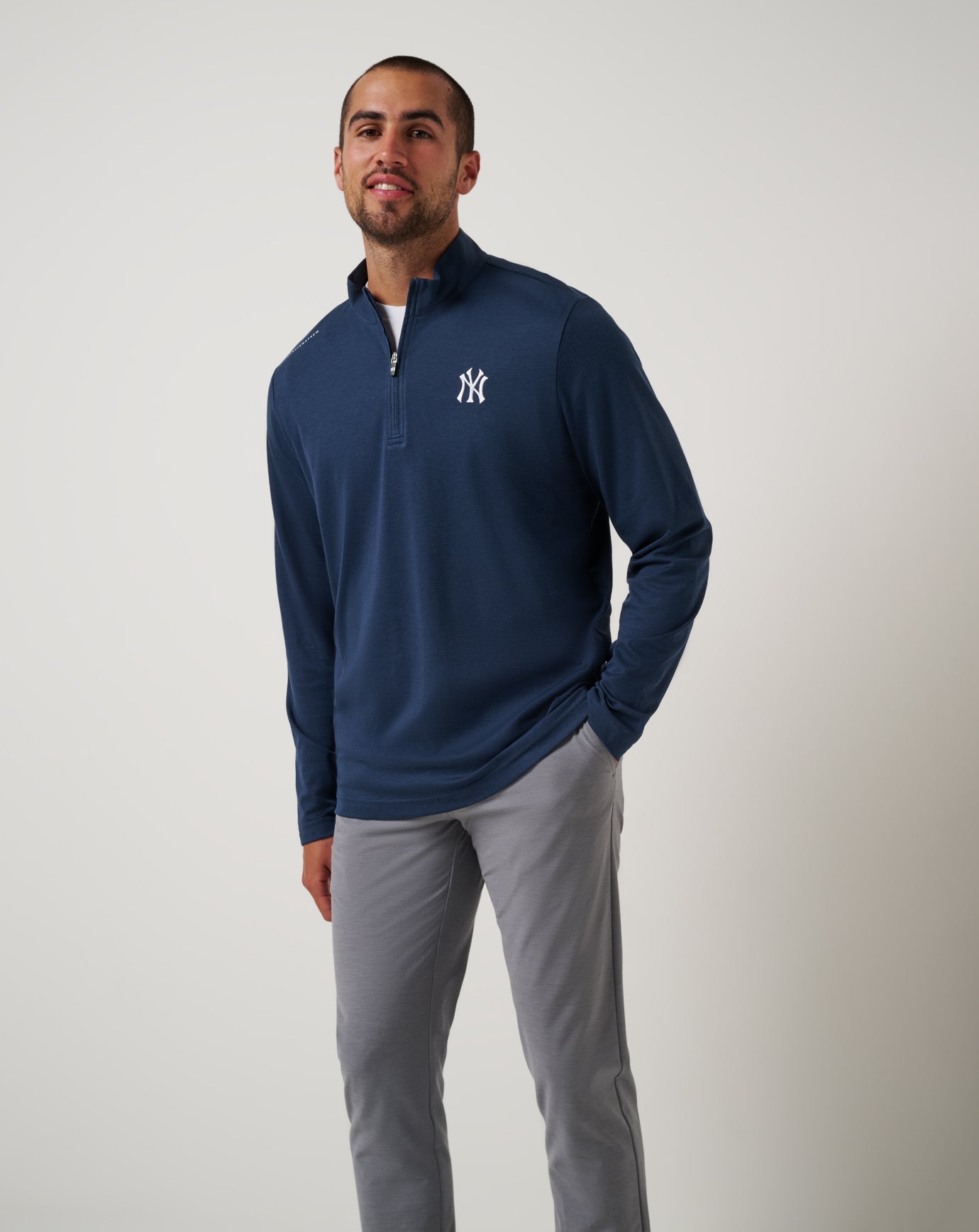 New York Yankees Time To Tailgate Quarter Zip - Travis Mathew