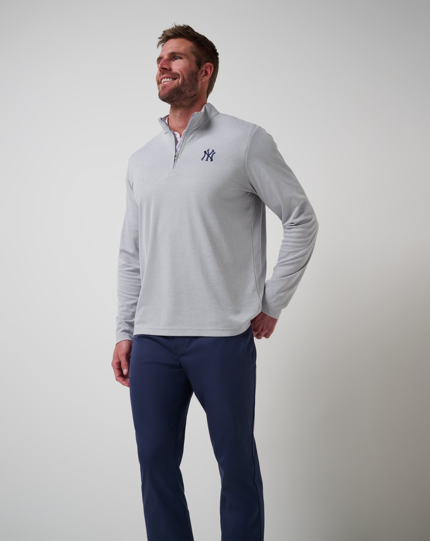 New York Yankees Time To Tailgate Quarter Zip - Travis Mathew