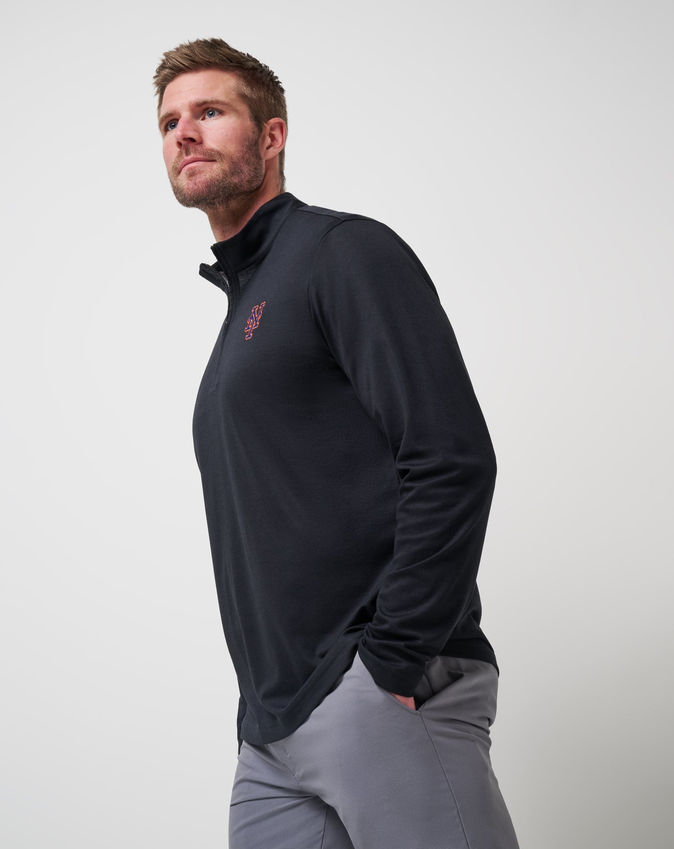 New York Mets Time To Tailgate Quarter Zip - Travis Mathew