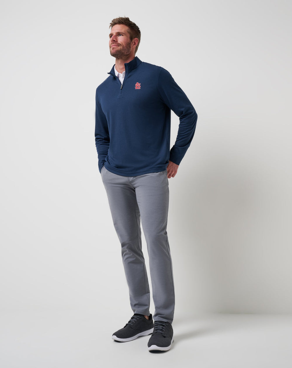 St Louis Cardinals Time To Tailgate Quarter Zip - Travis Mathew