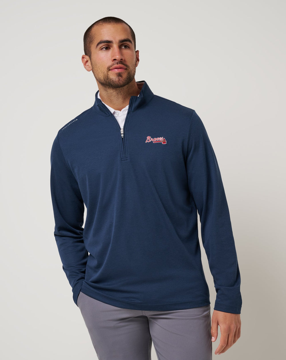Atlanta Braves Time To Tailgate Quarter Zip - Travis Mathew
