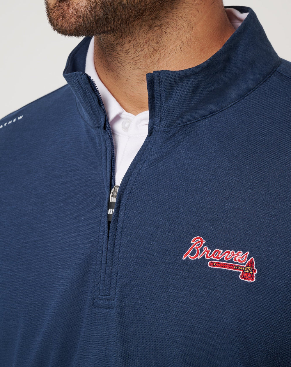 Atlanta Braves Time To Tailgate Quarter Zip - Travis Mathew