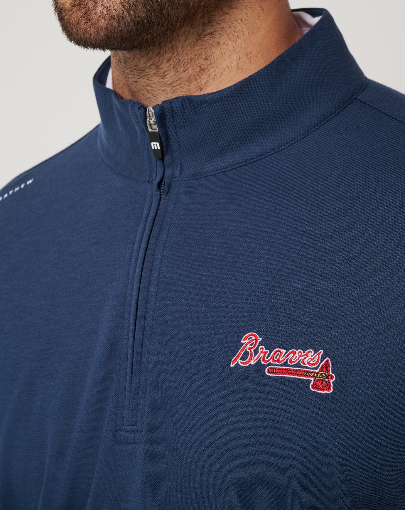 Atlanta Braves Time To Tailgate Quarter Zip - Travis Mathew