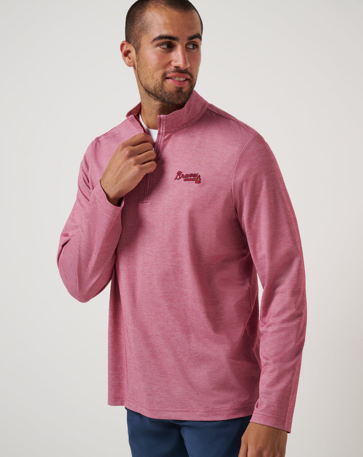 Atlanta Braves Time To Tailgate Quarter Zip - Travis Mathew