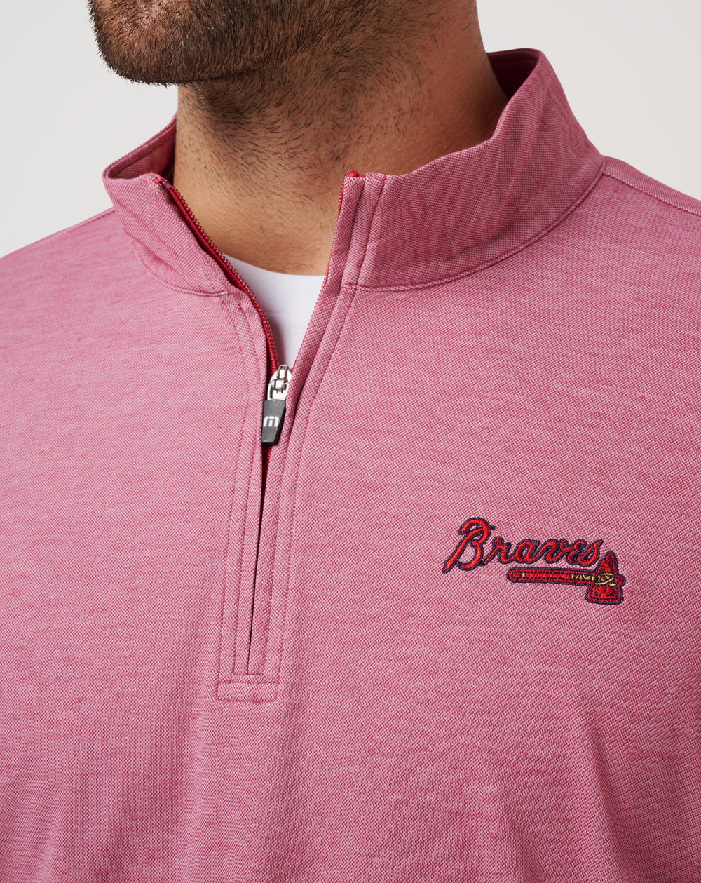 Atlanta Braves Time To Tailgate Quarter Zip - Travis Mathew
