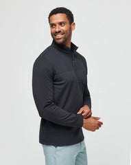 Upgraded Fleece Chest Stripe Quarter Zip - Travis Mathew