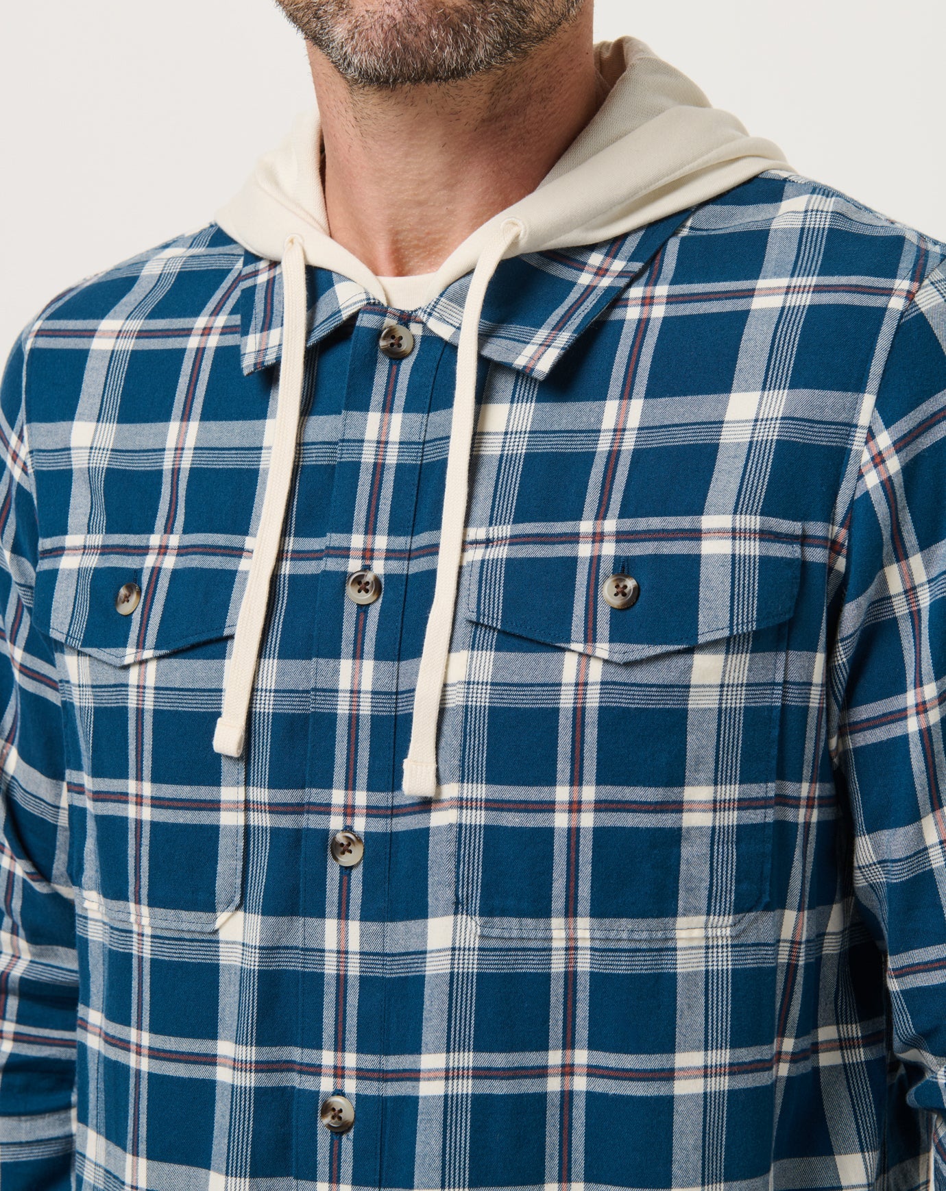 Cloud Flannel Hooded Button-Up - Travis Mathew