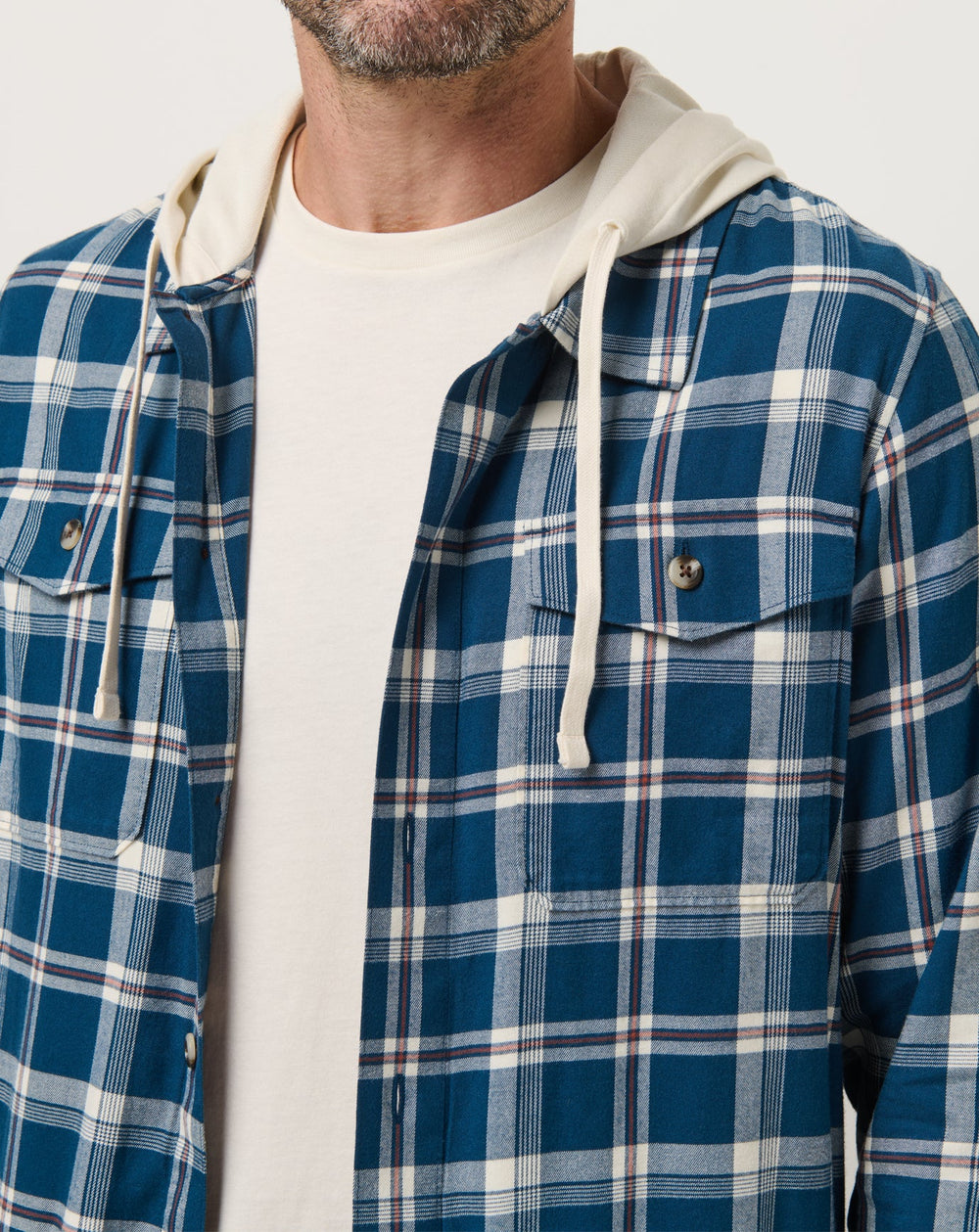 Cloud Flannel Hooded Button-Up - Travis Mathew