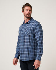 Cloud Flannel Plaid Button-Up - Travis Mathew