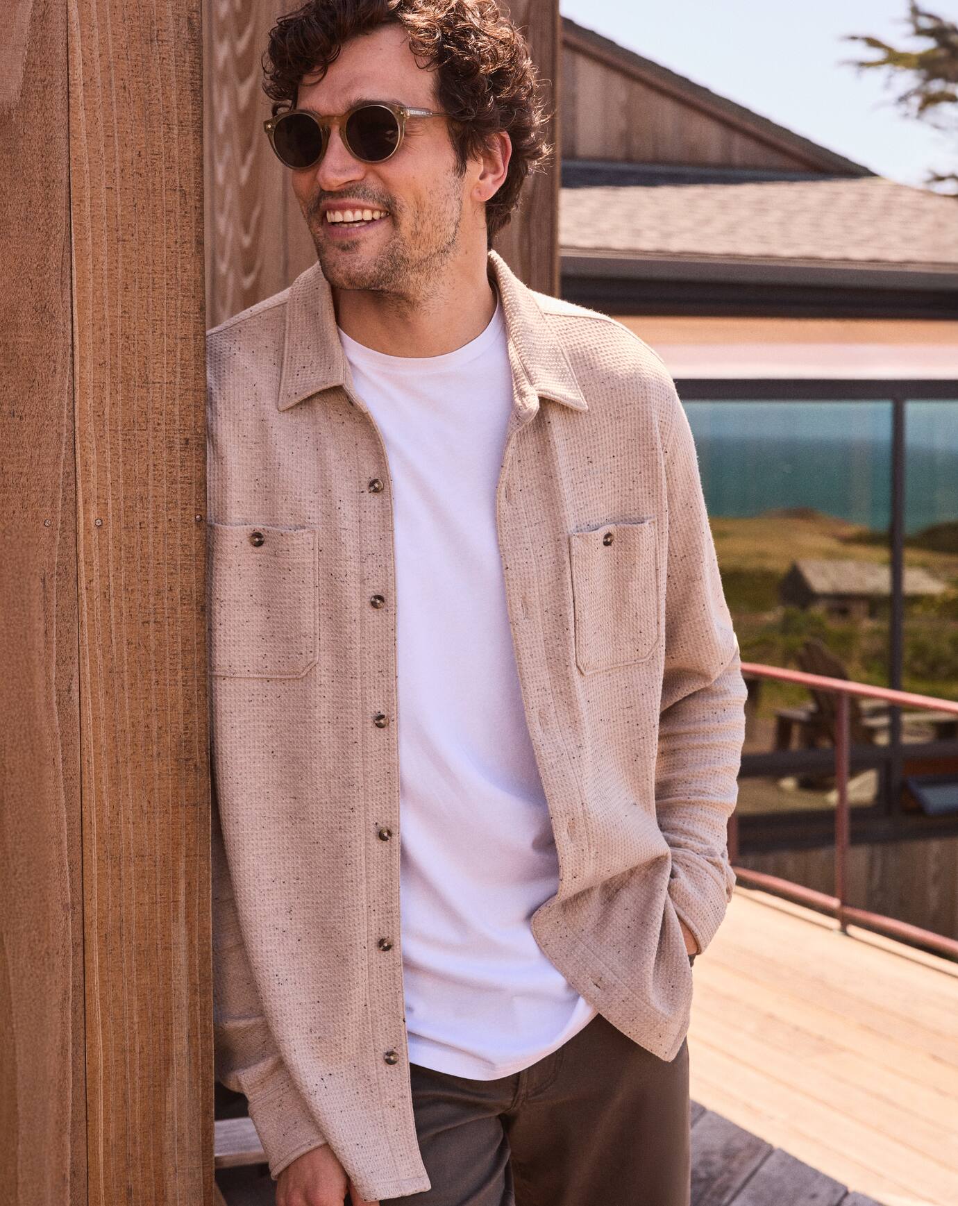 Cloud Waffle Shirt Jacket - Travis Mathew