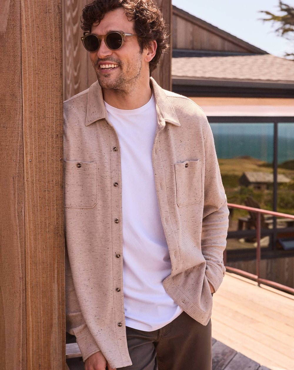 Cloud Waffle Shirt Jacket - Travis Mathew