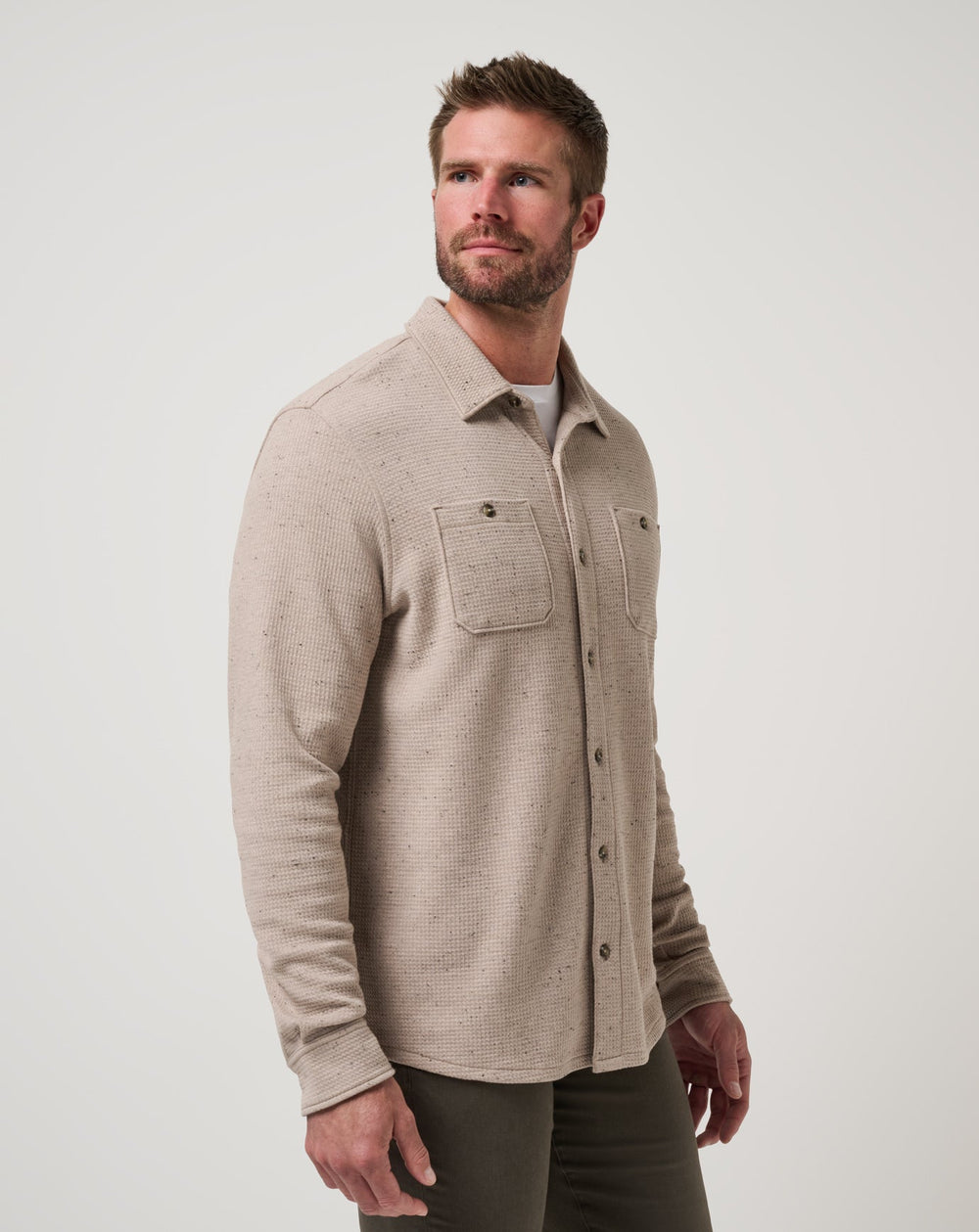 Cloud Waffle Shirt Jacket - Travis Mathew