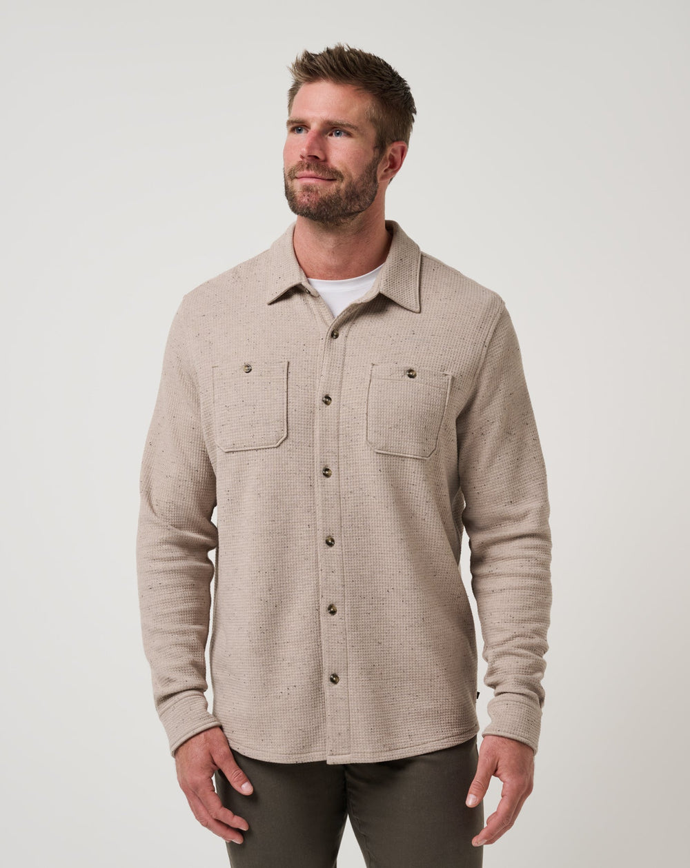 Cloud Waffle Shirt Jacket - Travis Mathew