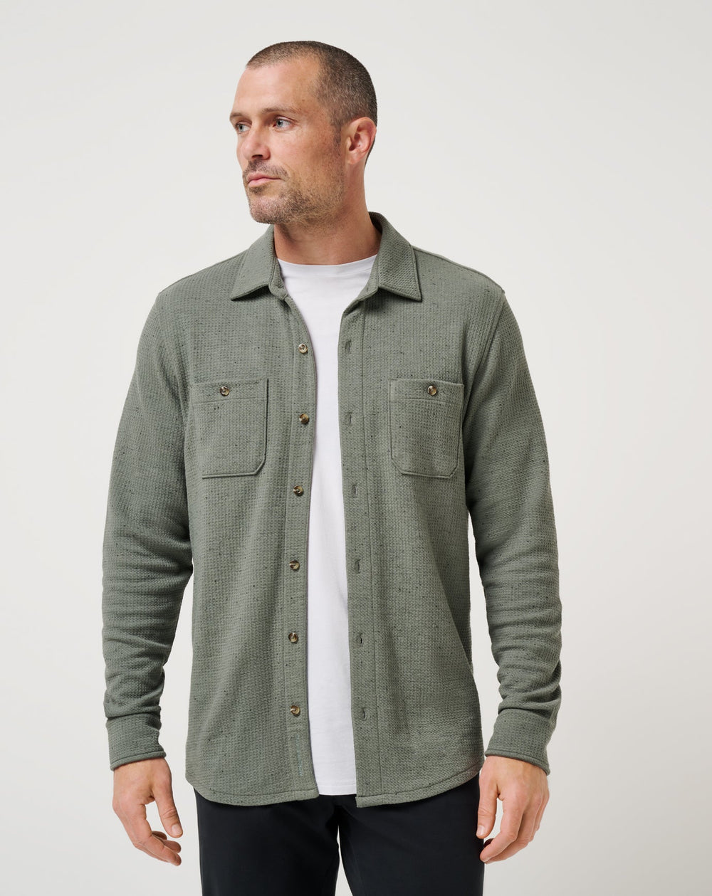 Cloud Waffle Shirt Jacket - Travis Mathew