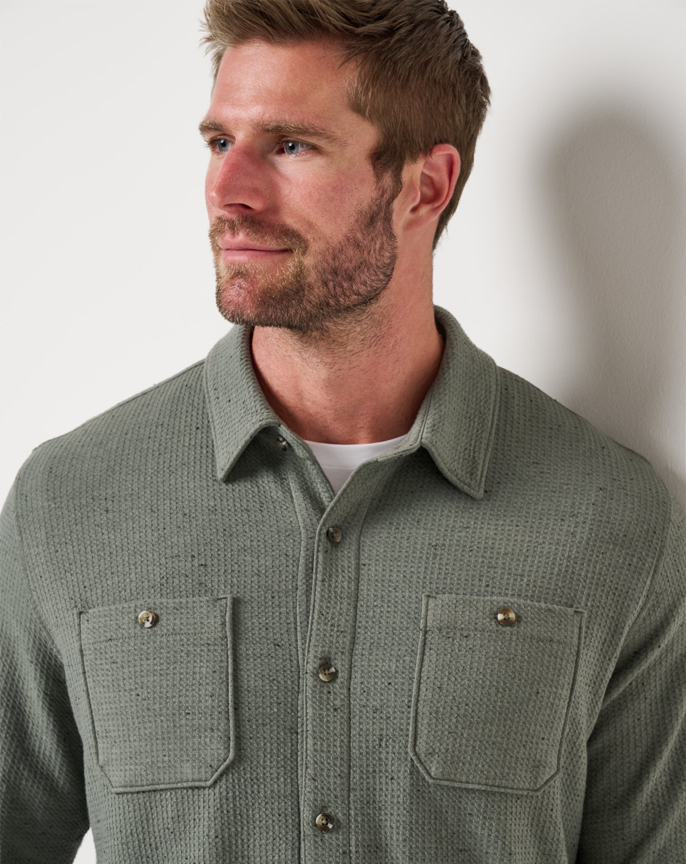 Cloud Waffle Shirt Jacket - Travis Mathew