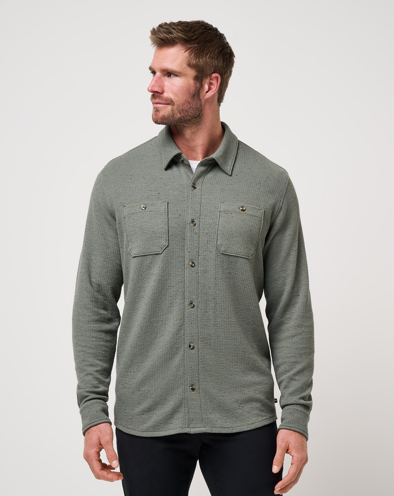 Cloud Waffle Shirt Jacket - Travis Mathew
