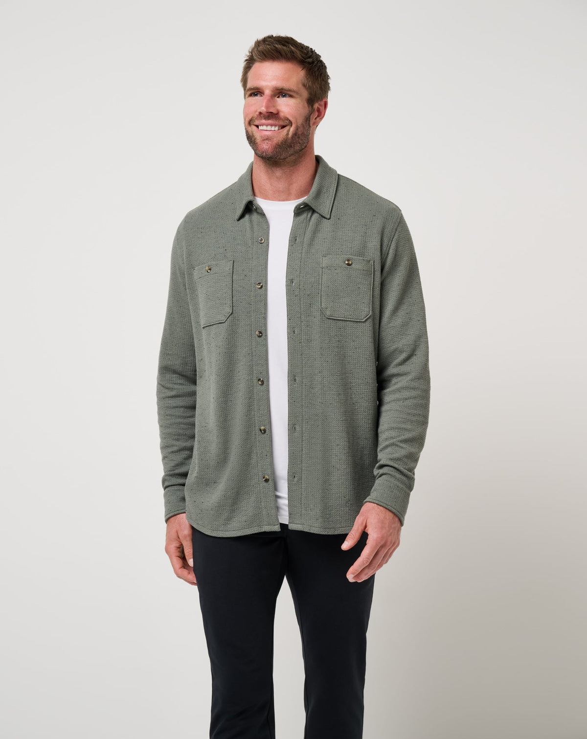 Cloud Waffle Shirt Jacket - Travis Mathew