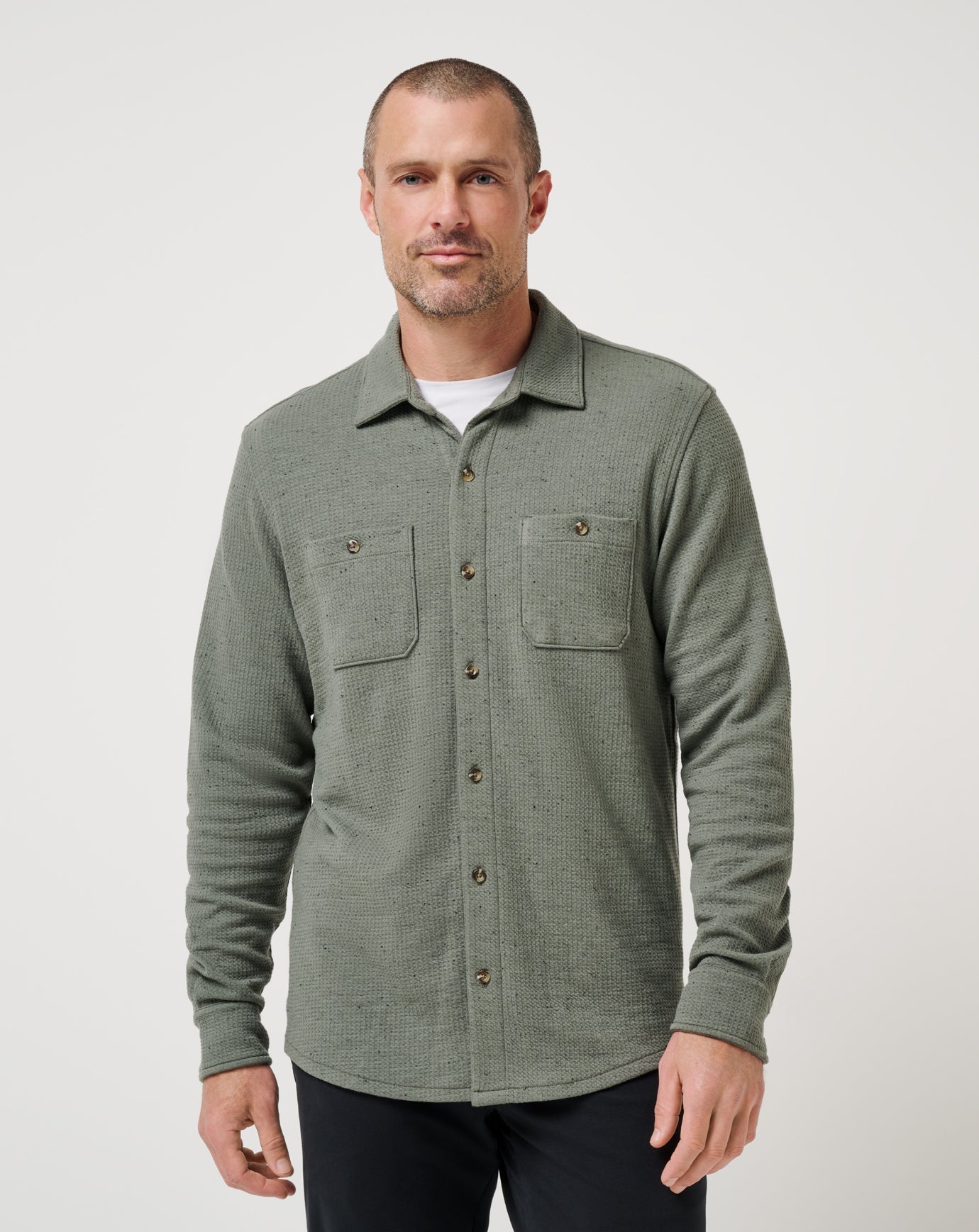 Cloud Waffle Shirt Jacket - Travis Mathew