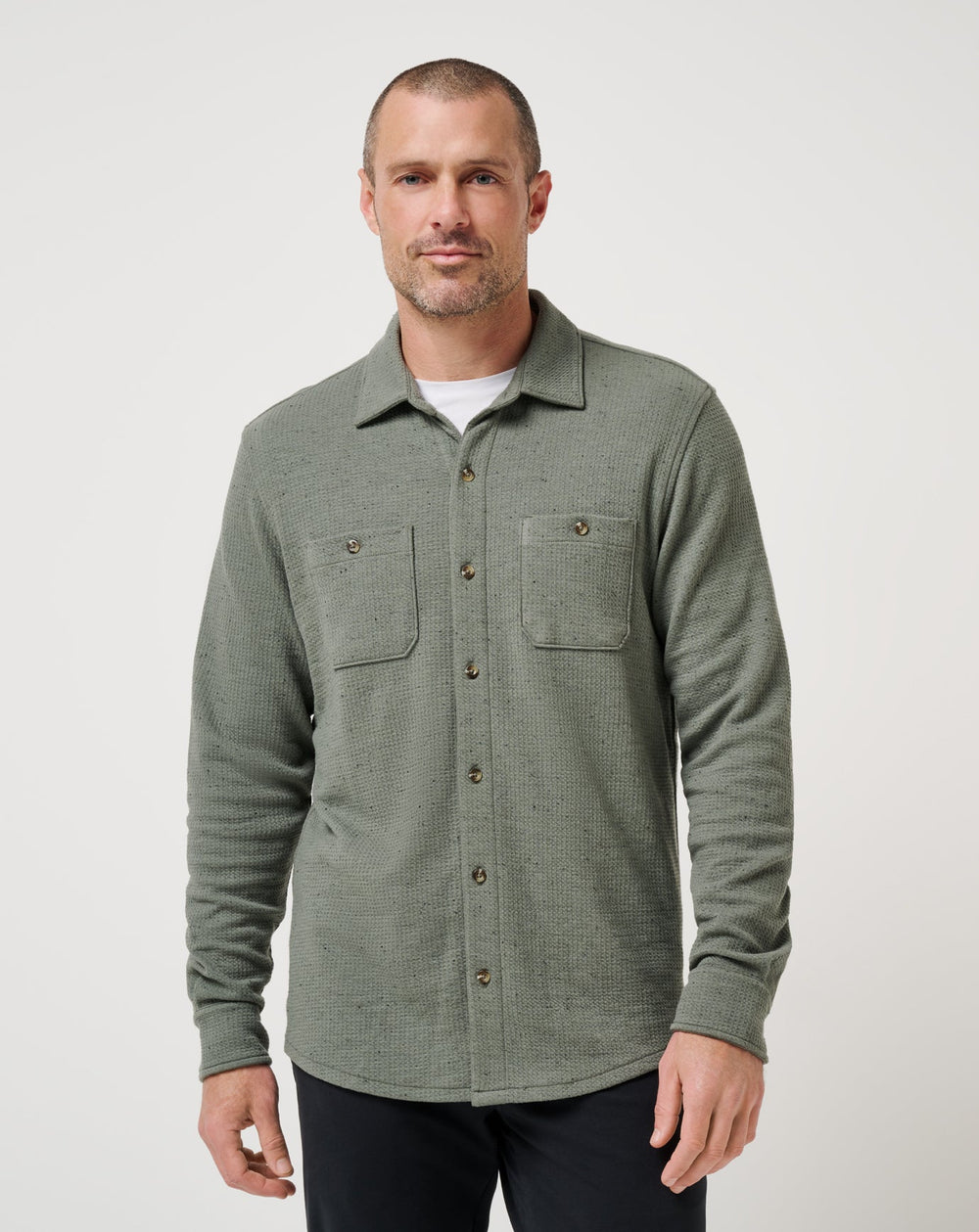 Cloud Waffle Shirt Jacket - Travis Mathew