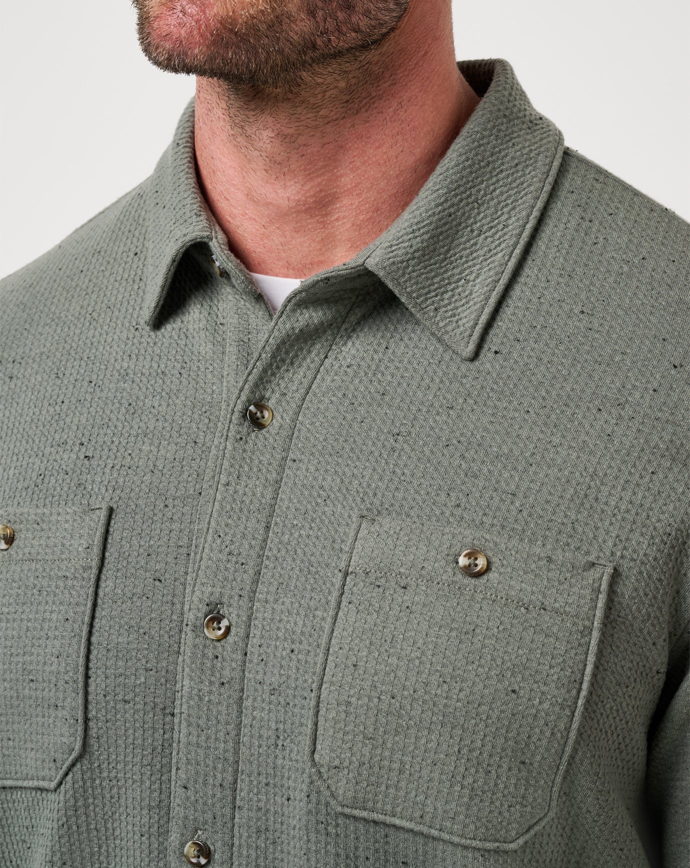 Cloud Waffle Shirt Jacket - Travis Mathew