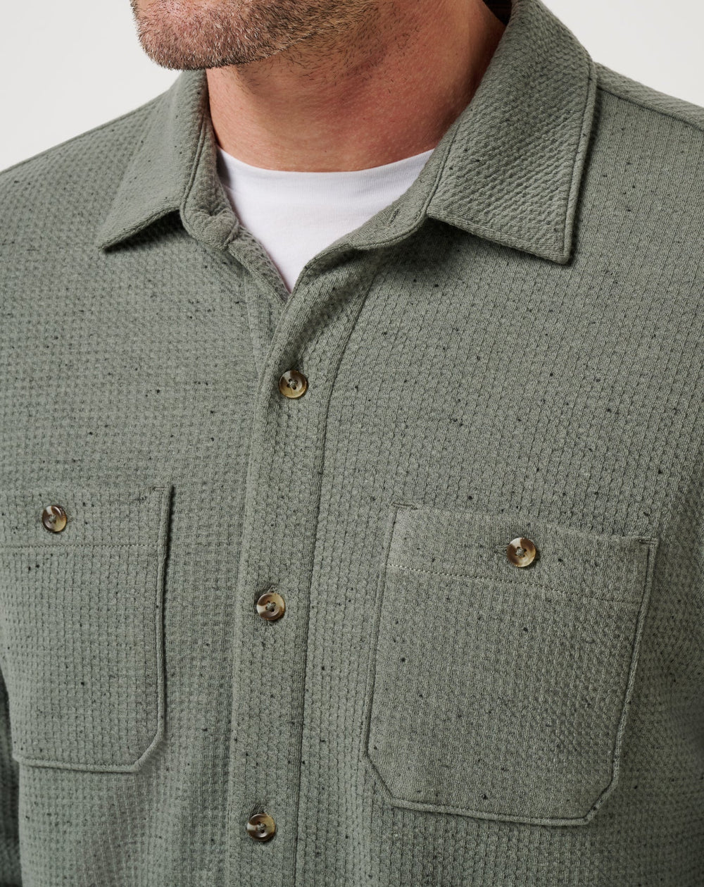 Cloud Waffle Shirt Jacket - Travis Mathew