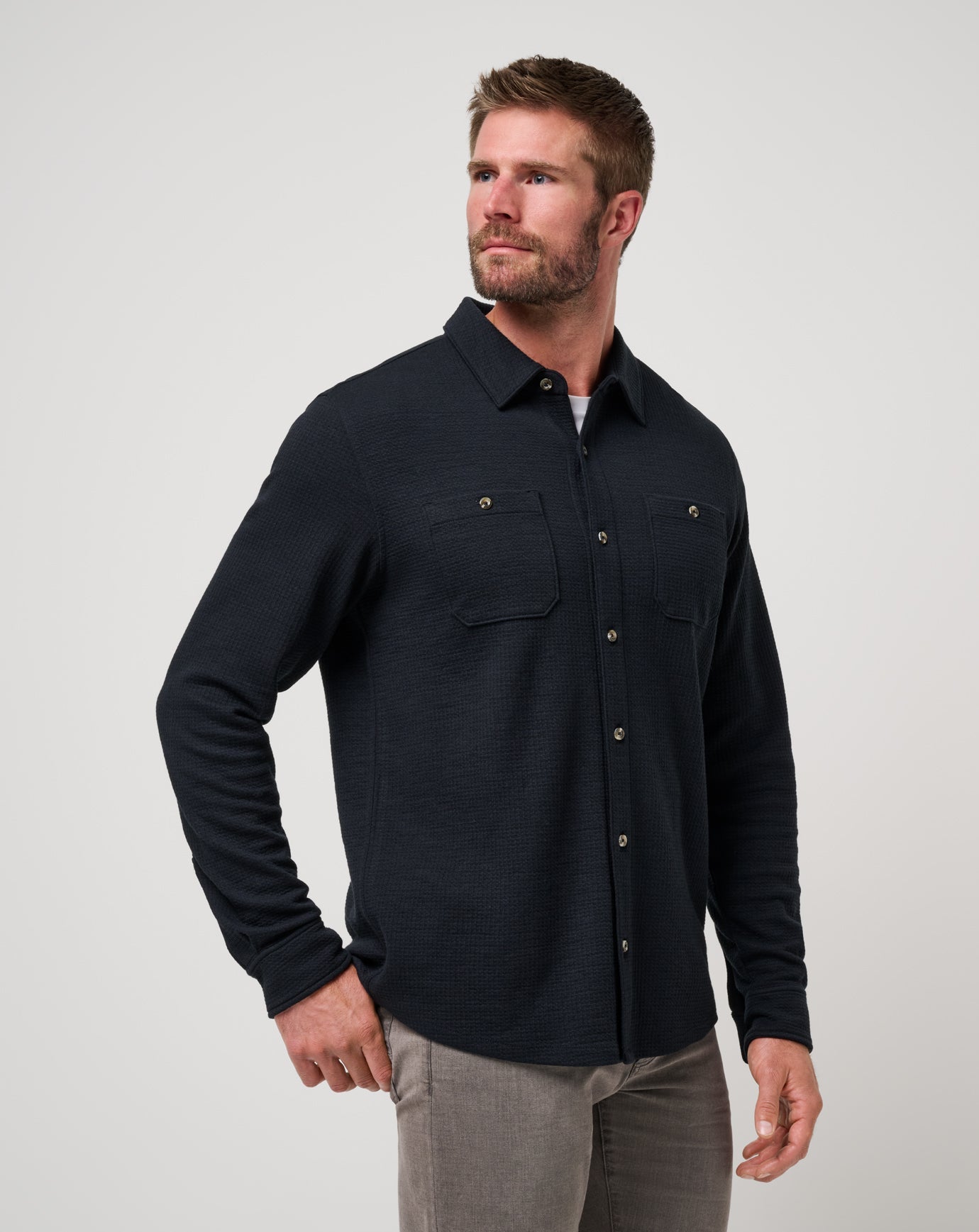 Cloud Waffle Shirt Jacket - Travis Mathew