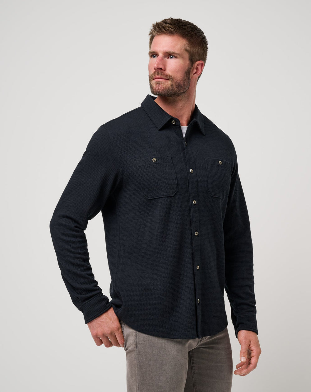 Cloud Waffle Shirt Jacket - Travis Mathew