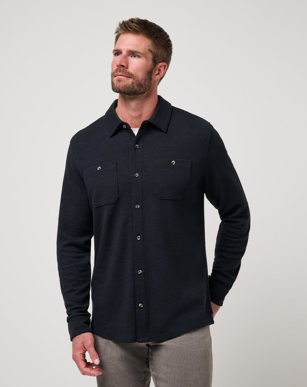 Cloud Waffle Shirt Jacket - Travis Mathew