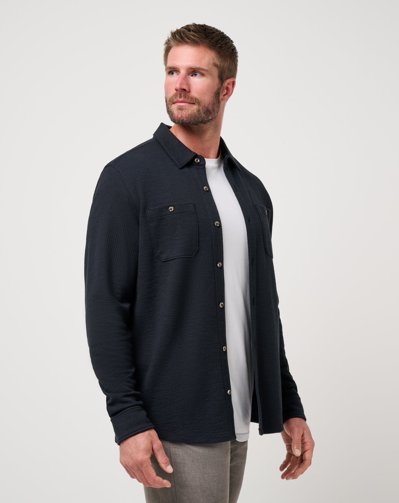 Cloud Waffle Shirt Jacket - Travis Mathew