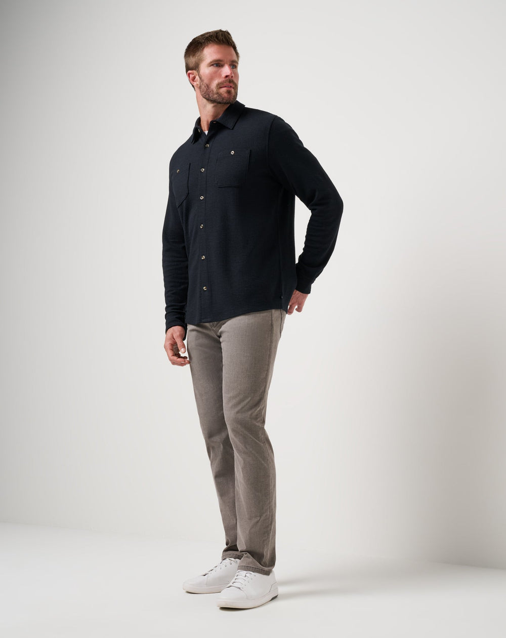 Cloud Waffle Shirt Jacket - Travis Mathew