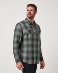 Cloud Flannel Plaid Button-Up - Travis Mathew
