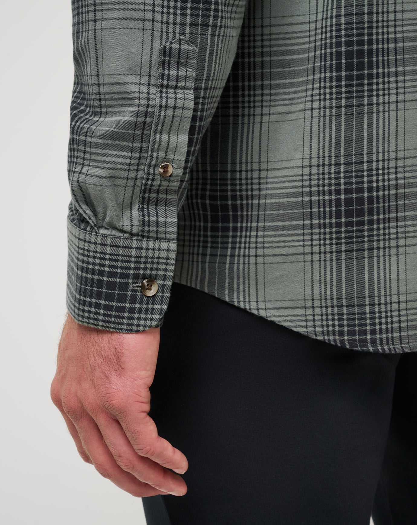 Cloud Flannel Plaid Button-Up - Travis Mathew