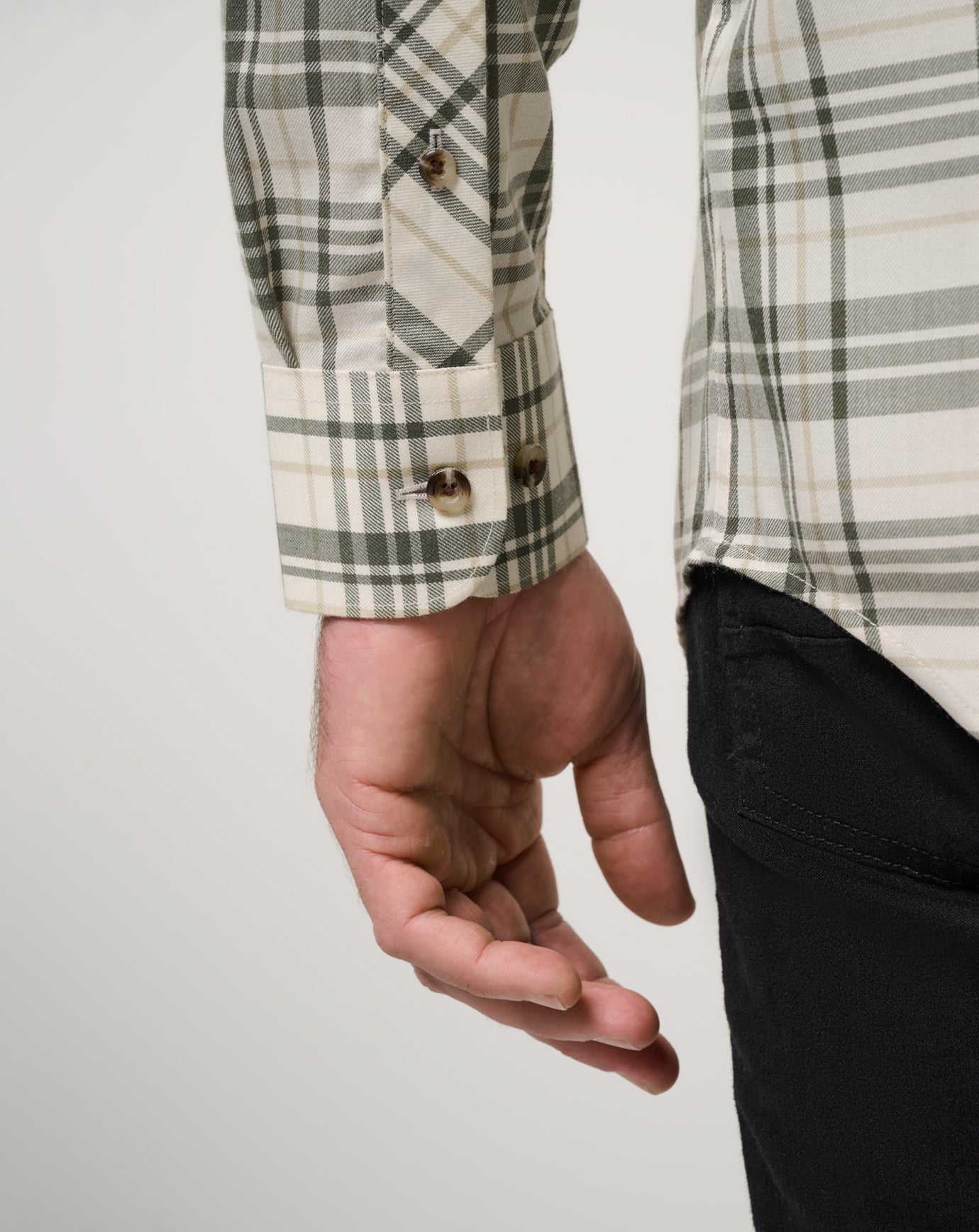 Cloud Flannel Plaid Button-Up - Travis Mathew
