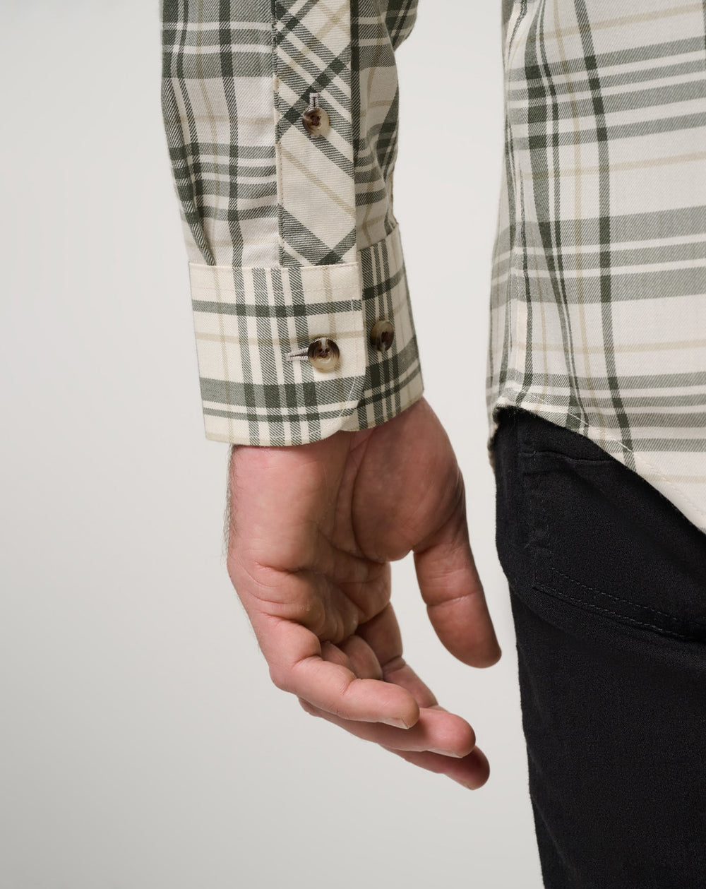 Cloud Flannel Plaid Button-Up - Travis Mathew