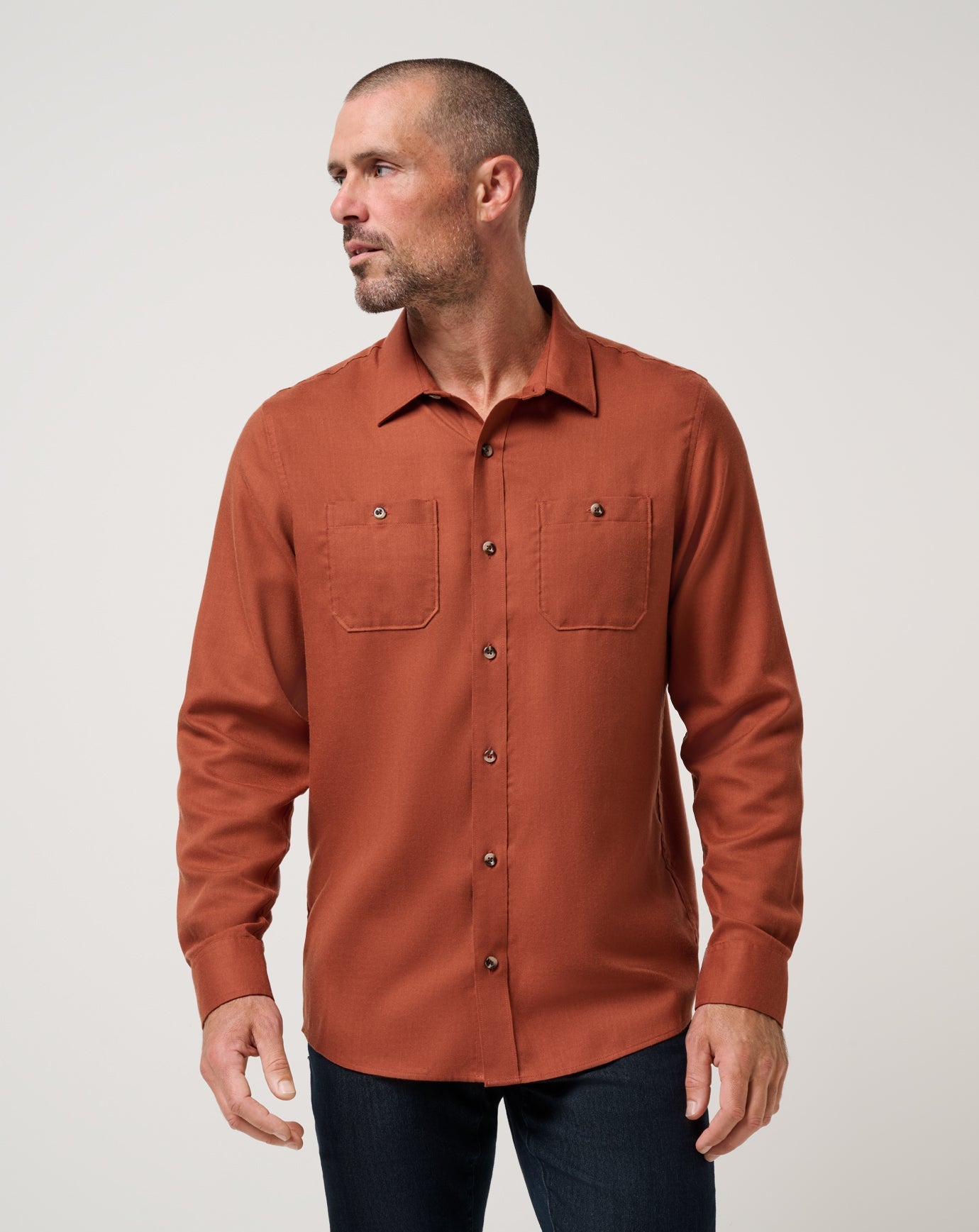 Cloud Flannel Button-Up - Travis Mathew