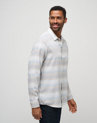 Cloud Flannel Stripe Button-Up - Travis Mathew