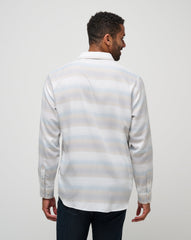 Cloud Flannel Stripe Button-Up - Travis Mathew