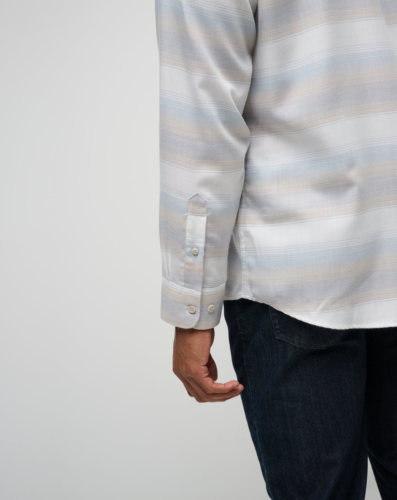 Cloud Flannel Stripe Button-Up - Travis Mathew