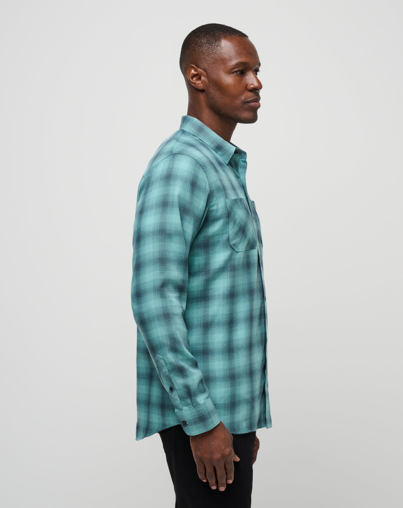 Cloud Flannel Plaid Button-Up - Travis Mathew